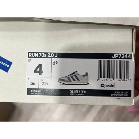 Adidas Run 70s 2.0 Sneaker | Girls Size 4 - Picture 7 of 7